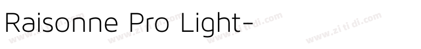 Raisonne Pro Light字体转换